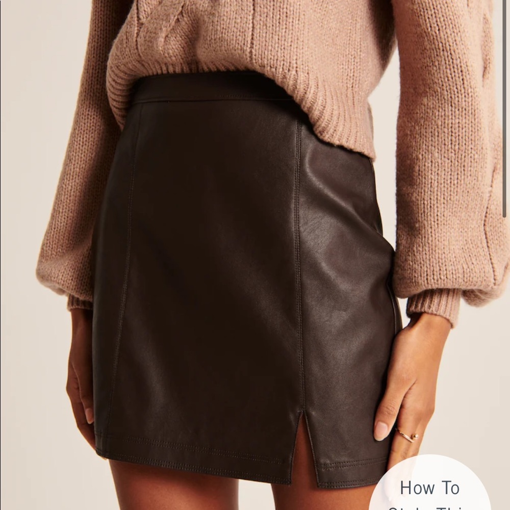 Vegan leather mini skirt